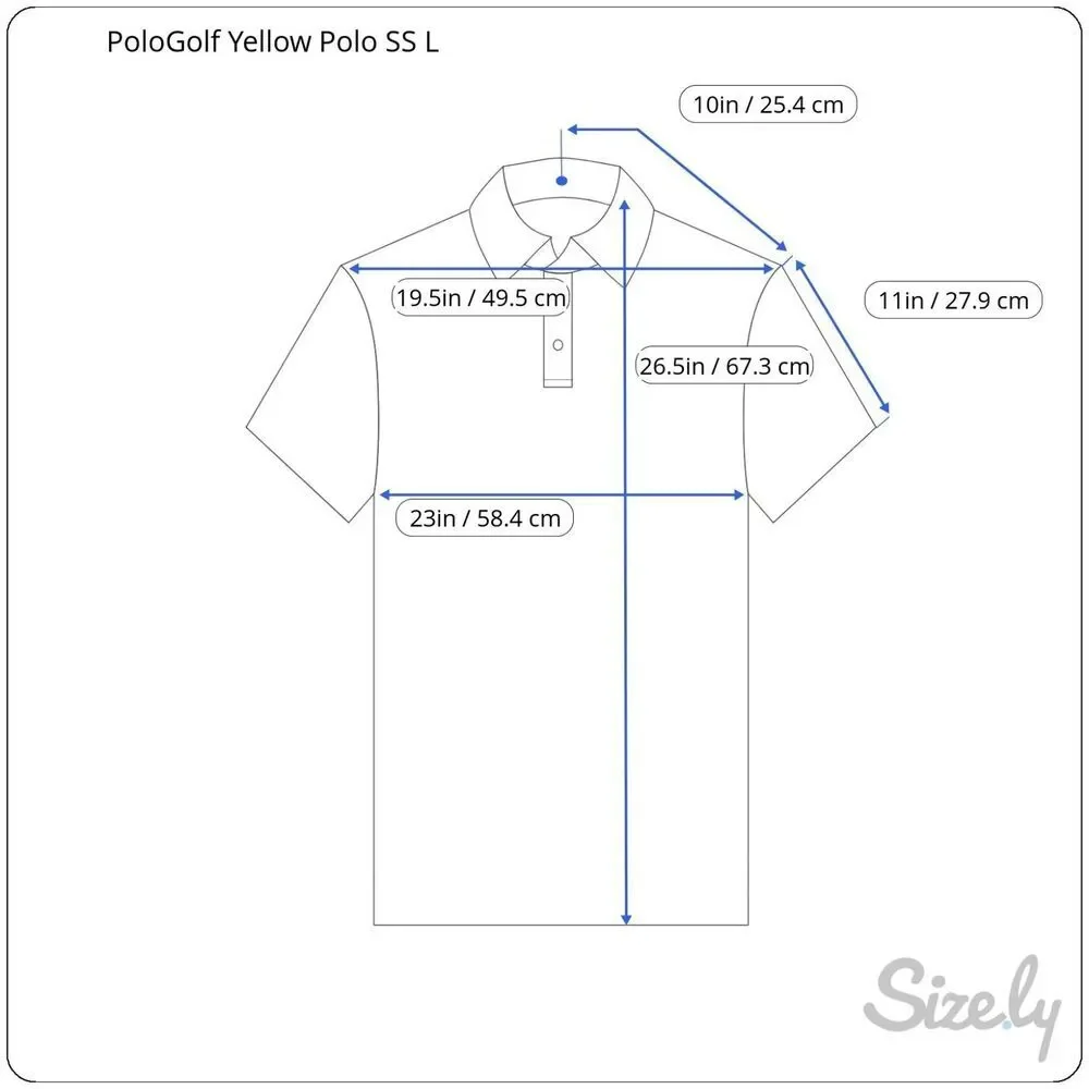 Ralph Lauren Polo Golf Mens Large Yellow Striped Cotton Collar Polo Shirt Size L